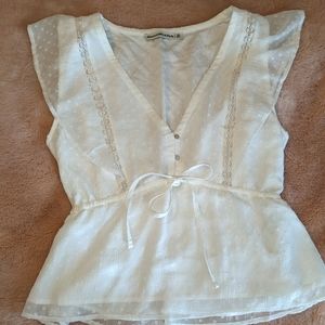 A&F White Summer Blouse